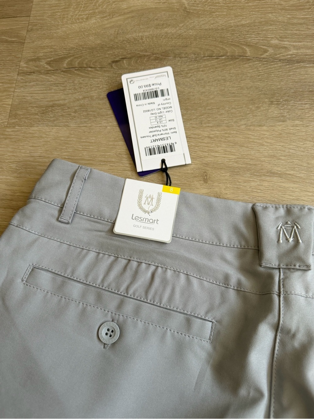 Women’s Lesmart Grey Golf Pants size 8 NWT - Picture 8 of 10